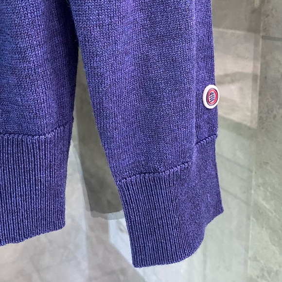 Serge Blanco Mens size M navy turtleneck - Picture 6 of 6